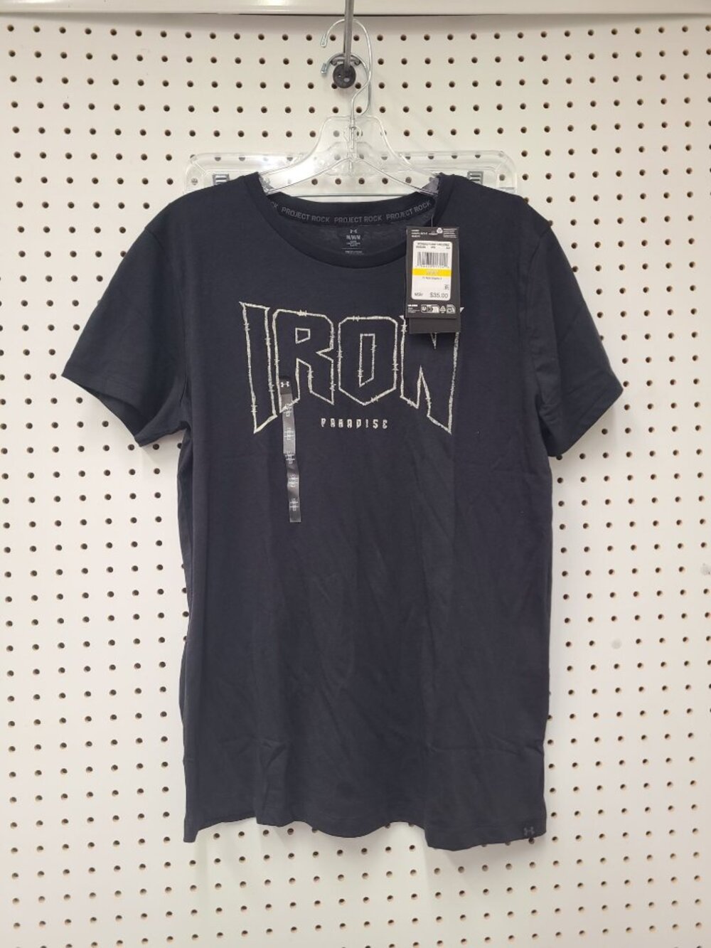 Under Armour Project Rock Womens Loose Fit Graphic T-Shirt Black M